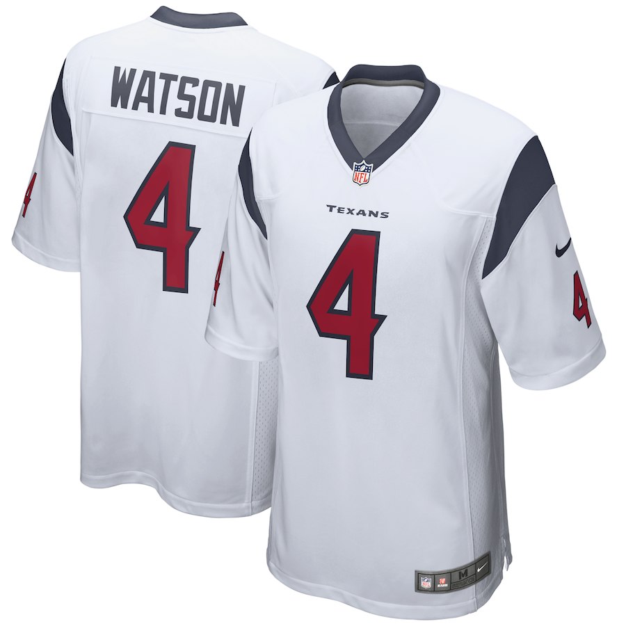 Youth Houston Texans 4 Deshaun Watson White Game Nike NFL Jersey